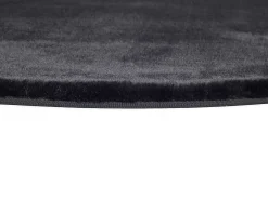 Alfombra interior redonda - shaggy uni - negro - diam.120 cm - FOX