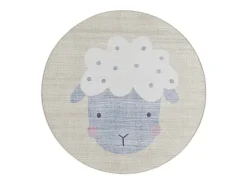 Alfombra interior redonda - enfant mouton - crema - diam.120 cm - CANDY