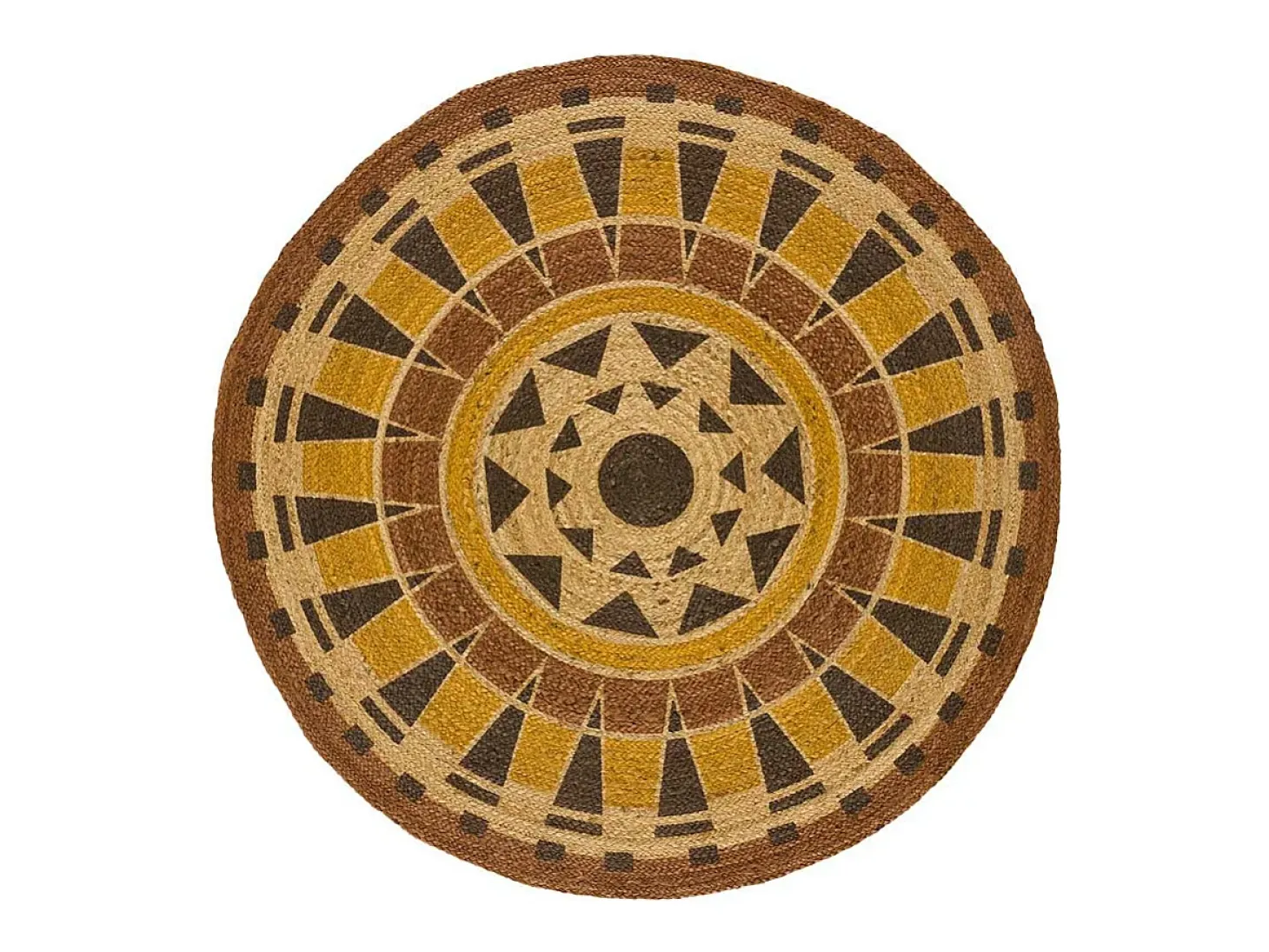 Alfombra interior redonda - ethnique - multicolor - diam.120 cm - TONGA