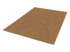 Alfombra interior/exterior efecto yute color caramelo