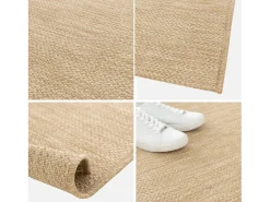 Alfombra interior/exterior efecto yute color natural
