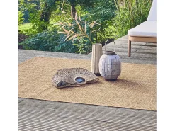 Alfombra interior/exterior efecto yute color natural