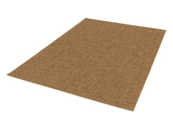 Alfombra interior/exterior efecto yute color caramelo
