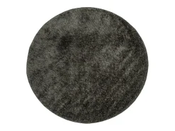 Alfombra ISTAN de pelo largo, aspecto antracita brillante, Ø 160 cm