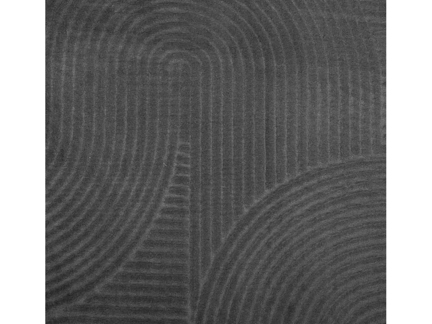 Alfombra IZA de pelo corto de estilo escandinavo en color antracita Ø 120 cm