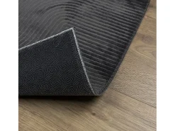 Alfombra IZA de pelo corto de estilo escandinavo en color antracita 160x230 cm