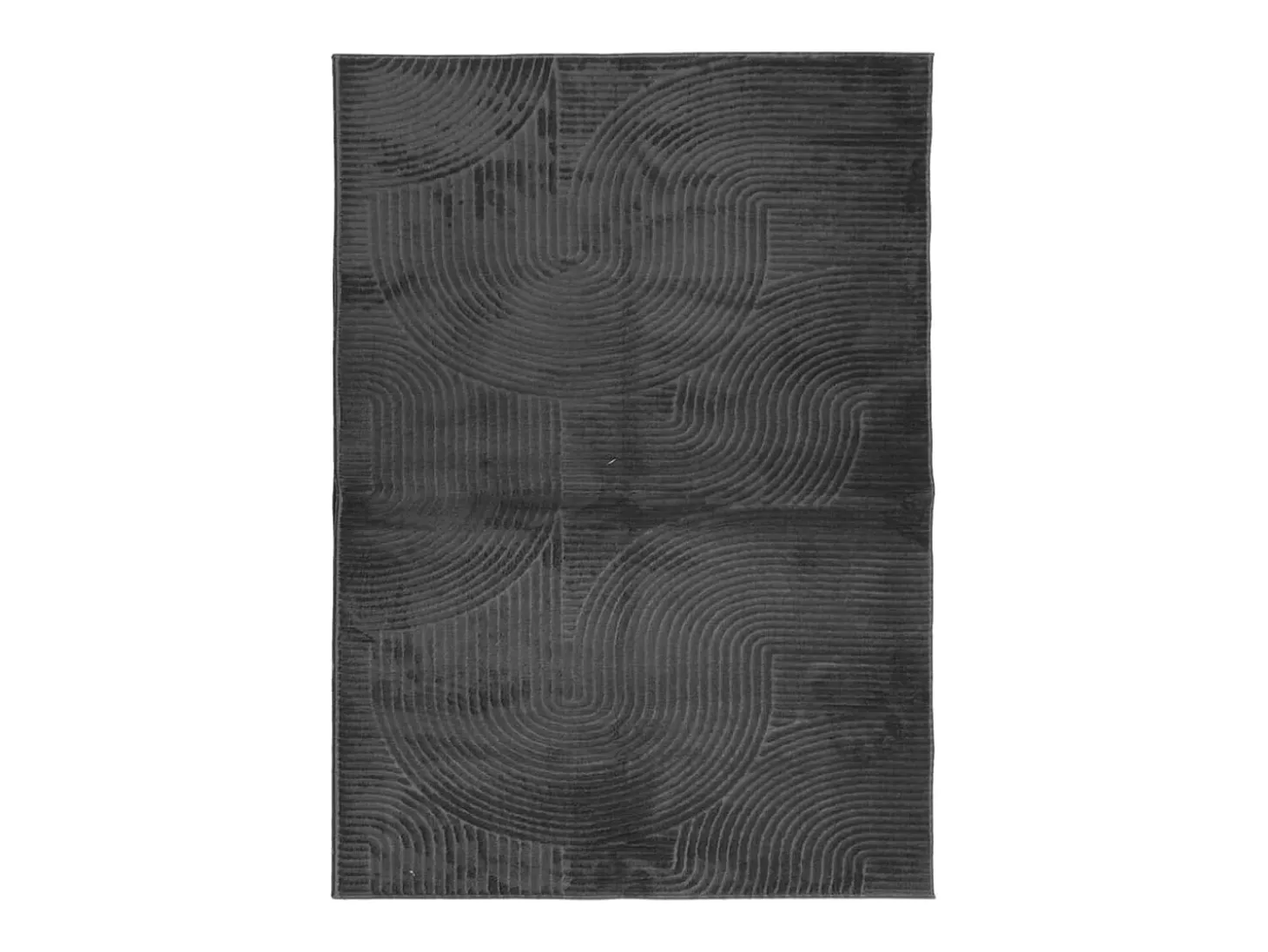Alfombra IZA de pelo corto de estilo escandinavo en color antracita 200x280 cm