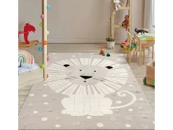 Alfombra Jungle Kids Habitación Infantil 3D Resistente - Beige - 160x230 cm