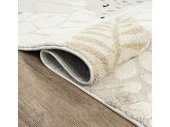 Alfombra Jungle Kids Habitación Infantil 3D Resistente - Crema - 140x200 cm