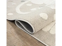 Alfombra Jungle Kids Habitación Infantil 3D Resistente - Beige - 140x200 cm