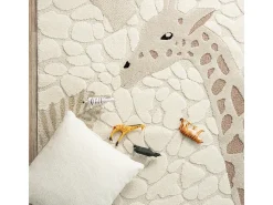 Alfombra Jungle Kids Habitación Infantil 3D Resistente - Crema - 200x290 cm