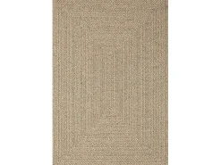 Alfombra Kansas Exterior Interior Aspecto Yute Resistente intemperie liso - Naturaleza - 160 x 230 cm