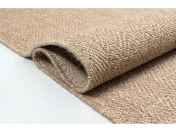 Alfombra Kansas Exterior Interior Aspecto Yute básico Resistente intemperie - Naturaleza - 160 x 230 cm