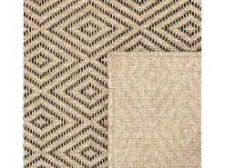 Alfombra Kansas Exterior Interior Aspecto Yute Resistente Diamante Intemperie - Naturaleza - 80 x 150 cm