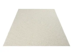 Alfombra Kansas Exterior Interior Aspecto Yute Resistente intemperie - Crema - 60 x 180 cm