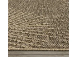 Alfombra Kansas Exterior Interior Aspecto Yute Palma Resistente intemperie - Naturaleza - 140 x 200 cm