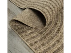 Alfombra Kansas Exterior Interior Aspecto Yute diseño Resistente intemperie - Naturaleza - 80 x 150 cm