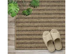 Alfombra Kansas Exterior Interior Aspecto Yute diseño Resistente intemperie - Naturaleza - 160 x 230 cm