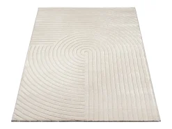 Alfombra Knight 3D Brillante Moderno, Beige, 80 x 150 cm