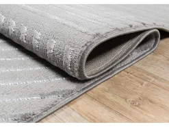 Alfombra Knight 3D Brillante Moderno, Gris, 80 x 150 cm