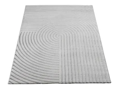 Alfombra Knight 3D Brillante Moderno, Gris, 80 x 150 cm