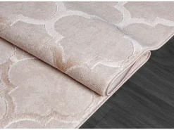 Alfombra Knight 3D Brillante Marroquí Diseño, Beige, 80 x 150 cm