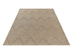 Alfombra Kos exterior moderna rombos, Naturaleza, 80 x 150 cm