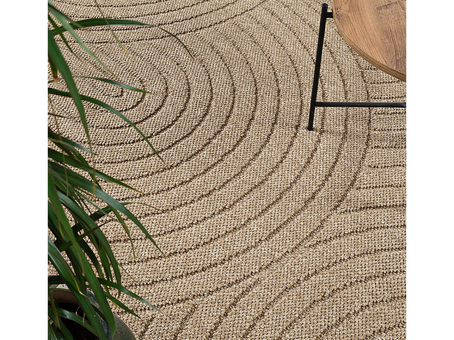 Alfombra Kos exterior moderna arcos, Naturaleza, 80 x 250 cm