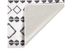 Alfombra lavable antideslizante negro y blanco 80x150 cm