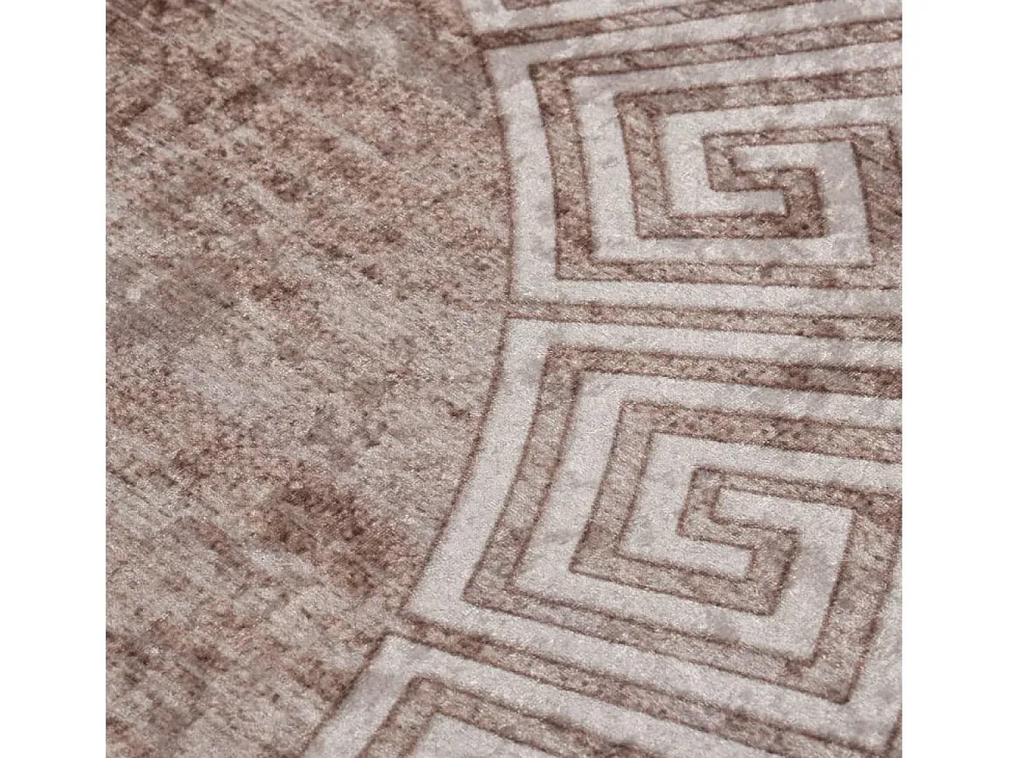Alfombra lavable antideslizante beige 120 cm ES52854