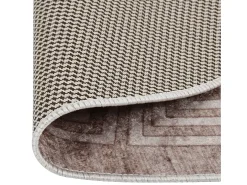 Alfombra lavable antideslizante beige 120 cm ES52854