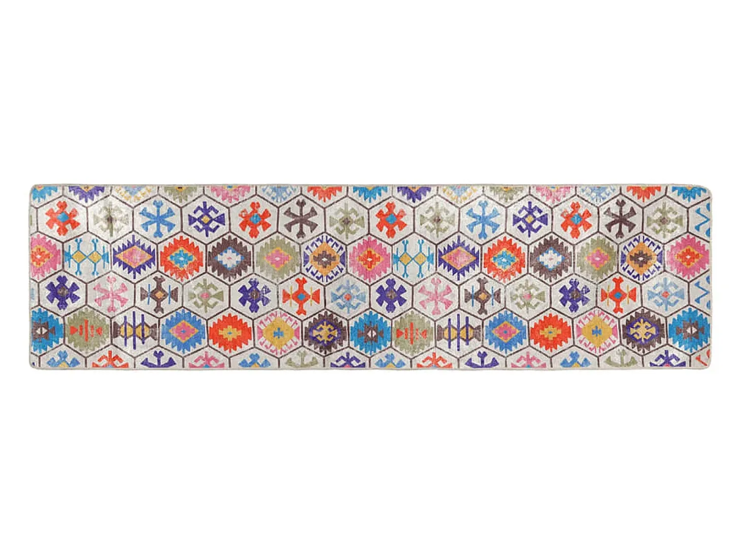 Alfombra lavable antideslizante multicolor 80x300 cm