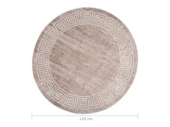 Alfombra lavable antideslizante beige f120 cm