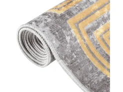 Alfombra lavable antideslizante gris 190x300 cm ES18280