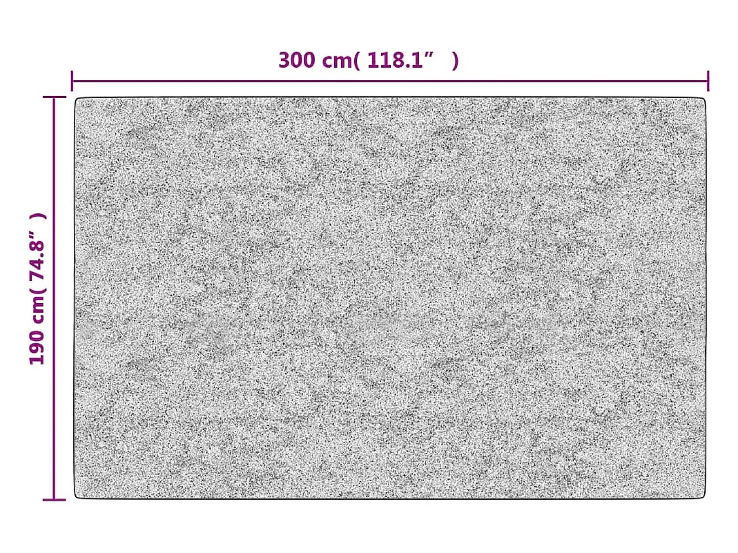 Alfombra lavable antideslizante multicolor 190x300 cm