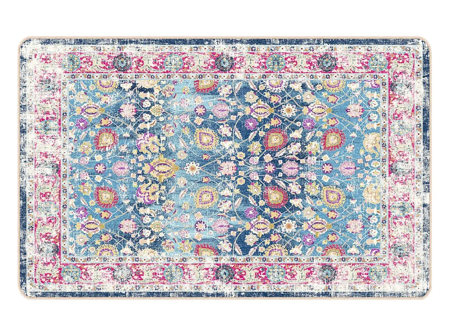 Alfombra lavable antideslizante multicolor 190x300 cm