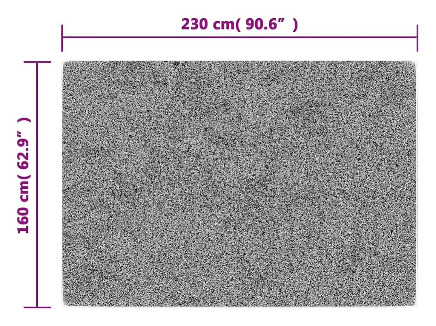 Alfombra lavable antideslizante gris 160x230 cm