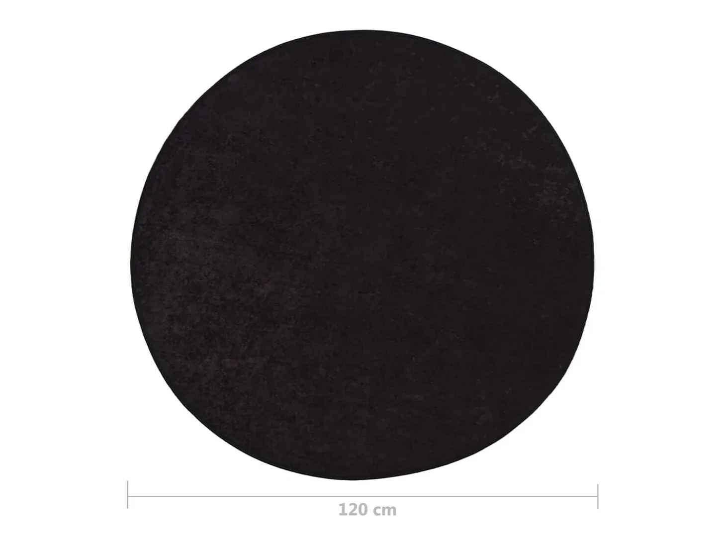 Alfombra lavable antideslizante gris antracita f120 cm