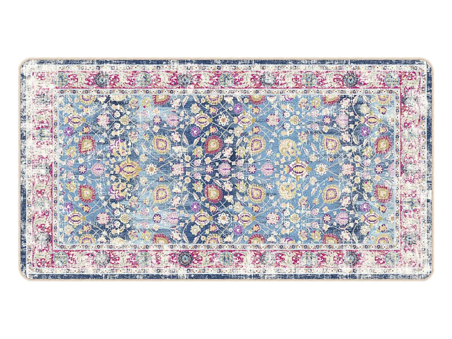 Alfombra lavable antideslizante multicolor 80x150 cm