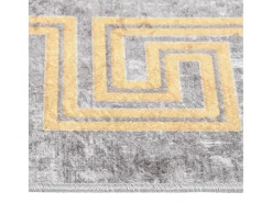 Alfombra lavable antideslizante gris 190x300 cm