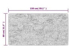 Alfombra lavable antideslizante multicolor 80x150 cm