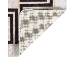 Alfombra lavable antideslizante beige claro 120x180 cm