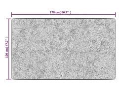 Alfombra lavable antideslizante negro y blanco 120x170 cm ES79852