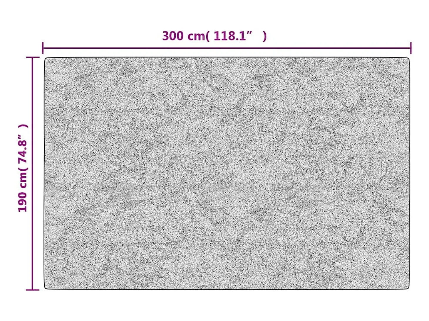 Alfombra lavable antideslizante multicolor 190x300 cm