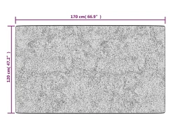 Alfombra lavable antideslizante negro y blanco 120x170 cm
