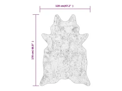 Alfombra lavable antideslizante vaca marrón y blanco 120x170 cm
