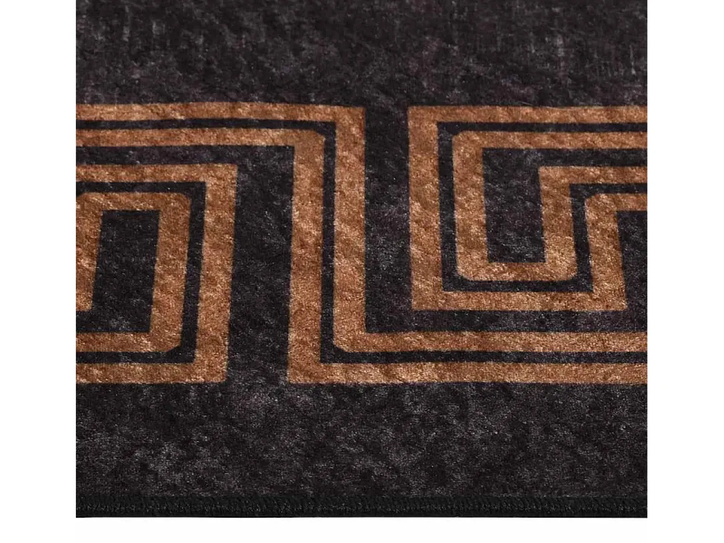 Alfombra lavable antideslizante 160x230 cm negra y dorada