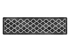 Alfombra lavable antideslizante negro y blanco 80x300 cm