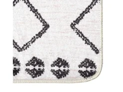Alfombra lavable antideslizante negro y blanco 80x300 cm ES37769