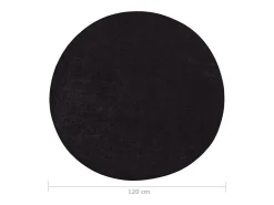 Alfombra lavable antideslizante gris antracita φ120 cm ES14041